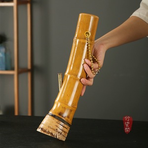 Natural Bamboo Hookah Golden Bamboo Filter Pipe Straight Type Lacquer Finish Eco Friendly Guizhou Origin - Product Image 5