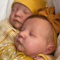 Poupée Reborn en Silicone de 49 cm, Bébé Endormi Réaliste, Cadeau d'Anniversaire Mignon, Jouet pour Enfants, Poupées Reborn en Silicone pour Fille