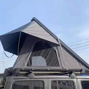 Family Triangle Camping Rooftop Tent Aluminum Top Roof Tent With Clamshell Hard Shell Roof Top Tent