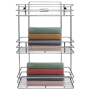 Étagère de cuisine murale à 3 niveaux en acier inoxydable pour rangement de paniers, boîtes à épices et ustensiles - Product Image 5