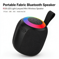 Mini Altavoz Bluetooth Portátil de Tela con Luz RGB, Correa, Múltiples Modos de Reproducción, Audio para Exteriores