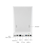 Tablette de bureau 10,1 pouces pour affichage de menu, borne interactive, affichage publicitaire, lecteur vidéo pour magasin