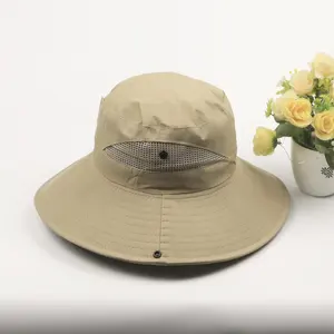 WOMAN 낚시 하이킹 원예 사파리 비치를위한 남녀공용 방수 와이드 챙 패키지 버킷 모자