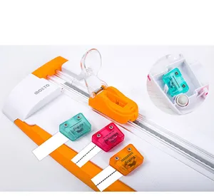 China Grote Fabriek Directe Verkoop T-400 Plastic Papier Handmatige Snijder Inclusief Roze En Oranje Custom Mini Papier Trimmer