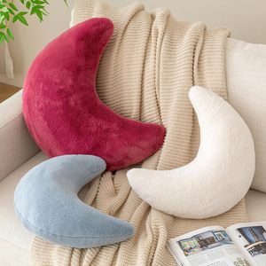 Nouveau design – Coussin nuage en tissu peluche doux et écologique pour canapé, salon, chambre à coucher – Décoration lune et donut - Product Image 3