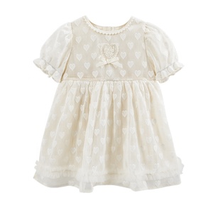 Nouveautés Robes d'été pour enfants pour filles Robe bébé <span class=keywords><strong>boutique</strong></span> manches courtes Robes enfants brodées anniversaire avec nœud - Product Image 1