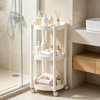Table basse créative et moderne en plastique pour petit appartement, avec étagère, pour salon