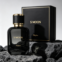 Flacon de parfum carré de luxe en verre transparent, 30ml, 50ml, 100ml, avec pulvérisateur rose/noir, flacon de parfum vide avec boîte personnalisée, vente en gros