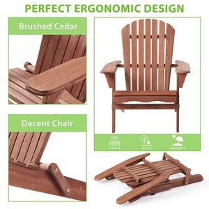 Silla Adirondack Plegable de Madera Maciza de Cedro Canadiense Moderna para Uso en Exteriores, Jardín, Escuela y Parque, Pintura Ecológica - Product Image 2