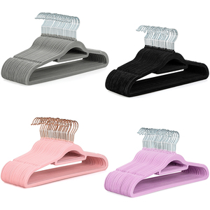 New Highland bán buôn tiết kiệm không gian mỏng đổ Xô nhung móc với móc kim loại và Tie chủ - Product Image 1