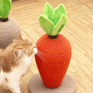 Sevimli havuç tasarımı ile sıcak satış kedi tırmalama sütunu çok kedi evler için uzun ömürlü kedi ağacı Modern ahşap Sisal malzeme - Product Image 1