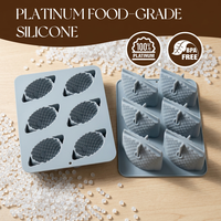 SILIKOLOVE Moule à gâteau en silicone alimentaire de qualité supérieure, antiadhésif, sans BPA, en forme de portefeuille à 6 cavités, pour mousse, certifié LFGB