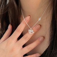 Collier en argent sterling 925 YBS en forme de cheval, porte-bonheur, avec chaîne en corde, pour femme, tendance, minimaliste, inspiré de la forêt