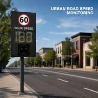 Détecteur de vitesse radar VMS 30 km/h, signalisation de limitation de vitesse, caméra de vitesse au sol, équipement de mesure de vitesse de balle de baseball