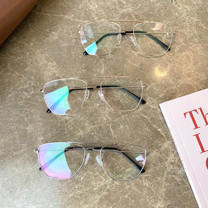 X2 1977 Monturas de gafas irregulares de montura completa para mujer, lentes de acero inoxidable, protección UV, diseño artístico moderno - Product Image 3