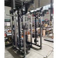 Machine Smith multifonctionnelle pour la musculation à domicile, en acier au carbone, avec pile de poids de 70 kg pour des entraînements de force du corps entier