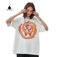 T-shirt unisexe surdimensionné en coton épais 100 %, style ample, personnalisable par le fabricant, impression streetwear