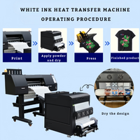 Mesin Printer DTF Dual Head dengan Tinta Putih, Sistem Pengaduk Tinta Putih untuk Pencetakan Transfer Panas Tekstil