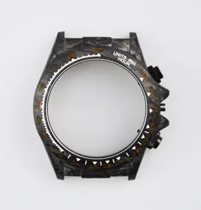Fabrik preis Kunden spezifisches CNC-fertiges Uhrengehäuse Bearbeitete geschmiedete automatische mechanische Uhren teile aus Kohle faser