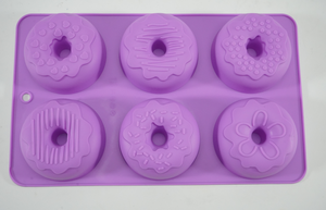 Molde de Silicona de Grado Alimenticio para <span class=keywords><strong>Donuts</strong></span>, 6 Cavidades, Antiadherente, Resistente al Calor, Libre de BPA, Bandeja Flexible para Horno y <span class=keywords><strong>Microondas</strong></span> - Product Image 4