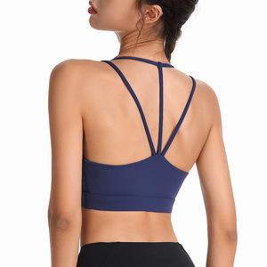 <span class=keywords><strong>Sujetador</strong></span> Deportivo de Yoga con Tirantes Finos y Soporte Alto, 100% Nailon, <span class=keywords><strong>Talla</strong></span> <span class=keywords><strong>Grande</strong></span>, Sin Aro, Antigolpes, para Correr y Fitness, Ropa Deportiva Femenina - Product Image 3