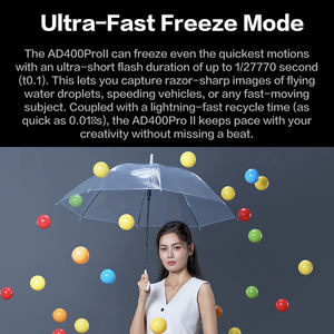 Flash tout-en-un Ad400proii <span class=keywords><strong>Ad400pro</strong></span> Ii pour extérieur, 400ws, batterie Li-on, flash TTL avec système sans fil 2.4g intégré - Product Image 4