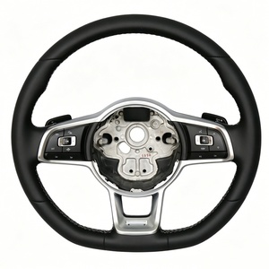 Volant en cuir personnalisé pour VW <span class=keywords><strong>Golf</strong></span> <span class=keywords><strong>R7</strong></span> 5 7.5 R MK6 MK7 Passat B8 GTI TDI Tiguan Polo CC - Product Image 2