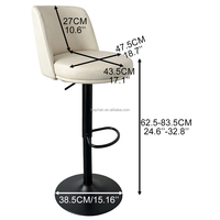 Commande en gros TUQ CHAIR Tabourets de bar modernes blancs à coussin épais et vérin hydraulique pour cuisine, pour la distribution