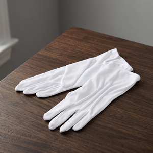 Gants de cérémonie formels multifonctionnels en nylon blanc anti-boulochage respirants pour hommes et femmes, parfaits pour les événements – Vente en gros - Product Image 3