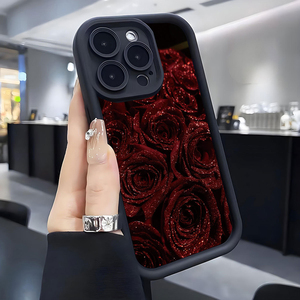 <span class=keywords><strong>Coque</strong></span> de téléphone portable antichoc en TPU avec motif de rose <span class=keywords><strong>rouge</strong></span> scintillante et protection d'objectif en forme d'échelle pour <span class=keywords><strong>iPhone</strong></span> <span class=keywords><strong>11</strong></span> 12 13 14 15 16 17 Pro Max - Product Image 3