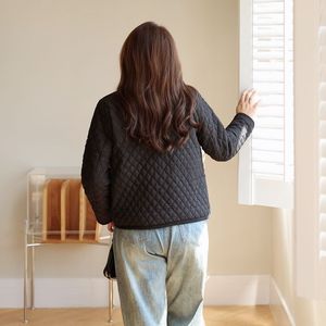 Chaqueta Acolchada de Algodón Runqi, Talla Grande, Otoño Invierno, Estilo Francés Informal, Chaqueta de Mujer de Grosor Medio con Bolsillo - Product Image 4