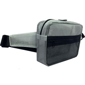 <span class=keywords><strong>Riñonera</strong></span> personalizable de PVC transparente con patrón de rejilla, <span class=keywords><strong>riñonera</strong></span> impermeable con cierre de cremallera para uso en exteriores, bajo MOQ ofrecido - Product Image 2