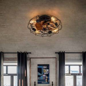 産業用ヴィンテージファンシャンデリアアメリカンクリエイティビティシーリングファン、リビングルームの寝室用ライト付き - Product Image 3