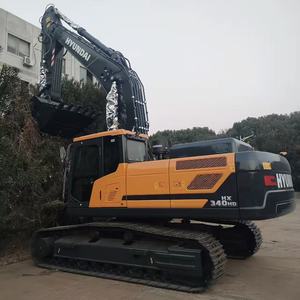 Excavadora de cadenas Hyundai HX340HD usada de 34 toneladas, pocas horas de uso, motor original, excavadora hidráulica de segunda mano para construcción y minería. - Product Image 2