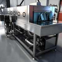 Laveuse industrielle électrique multifonctionnelle haute pression pour caisses, paniers et bacs de manutention en métal/rouleaux