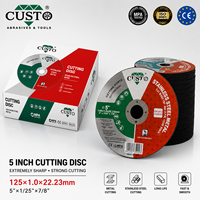 Disque de découpe abrasif en acier inoxydable 125 mm x 1 mm x 22,5 mm, dureté moyenne, OEM