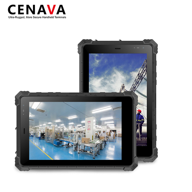 CENAVA 10.1 Inch 5mp+8mp Dual Camera Win System with Long-distance UHF Function Rugged Tablet