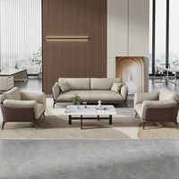 Ensemble de canapé et table basse de bureau moderne et minimaliste, adapté aux espaces de réception d'affaires et de loisirs