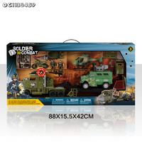 Voiture militaire jouets camion moto hélicoptère Pvc Mini jouets jeux petits soldats de l'armée jouets en plastique figurine modèle pour les enfants