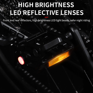 <span class=keywords><strong>Pedales</strong></span> de Bicicleta con Luz, Antideslizantes, Planos, con Reflectores, para Bicicletas de Montaña, Carretera y BMX - Product Image 4