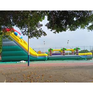 Toboggan aquatique gonflable à double voie personnalisé avec piscine amovible, grande décoration sur le thème des fruits, divertissement aquatique commercial en plein air - Product Image 4