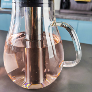 Airtight Cold Brew <strong>Iced</strong> Coffee Maker Tea <strong>Infuser</strong> <strong>with</strong> Spout 34oz Brewing Glass <strong>Carafe</strong> <strong>with</strong> Removable Stainless Steel Filter - Product Image 5