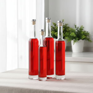 ขวดแก้วสำหรับสุรา วอดก้า บรั่นดี จิน รัม ไวน์ ขนาด 450 มล. 500 มล. 700 มล. 750 มล. พร้อมจุกไม้ก๊อก มีจำหน่ายตามสั่ง - Product Image 1