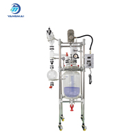 Reactor de vidrio encamisado industrial personalizado de 30L, tipo visual transparente, para procesamiento y producción piloto de productos químicos finos