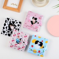 Mini album photo de 3 pouces, couverture de reliure à cartes, cœur d'amour, creux, PVC, petits reçus, cartes de rangement, carnet de notes
