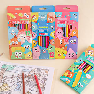 Set di 12 Matite Colorate con Motivi di Mostri Cartoon, Cancelleria per Studenti, Set per Disegno e Graffiti per Bambini - Product Image 3