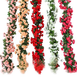 Guirnalda de Rosas Artificiales de Seda para Colgar en la Pared, Decoración para Tuberías de Aire Acondicionado, Planta Artificial de Plástico para Techo de Sala de Estar - Product Image 2