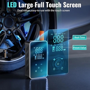 <span class=keywords><strong>Pompe</strong></span> à air numérique intelligente portable pour pneus de vélo et de voiture, gonfleur de pneus numérique à écran tactile, vente chaude - Product Image 4