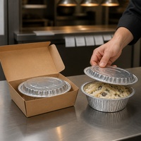 Bol en aluminium pour cuisson au four, 750 ml, qualité alimentaire, pour soupes et nouilles à emporter, logo personnalisé, fabrication en usine