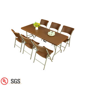 Chine fournisseur <span class=keywords><strong>pas</strong></span> <span class=keywords><strong>cher</strong></span> table pliante <span class=keywords><strong>de</strong></span> patio PEHD extérieur jardin rotin table pliante en plastique - Product Image 3
